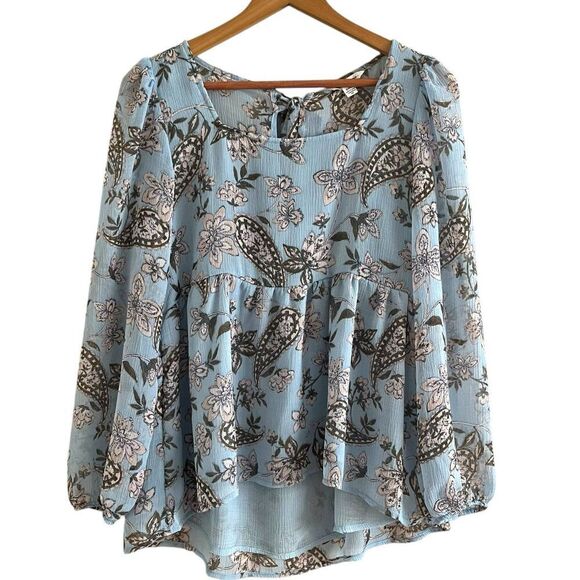 American Eagle Y2K Babydoll Top S Floral Paisley Festival Cottagecore Boho Fairy - Picture 14 of 15